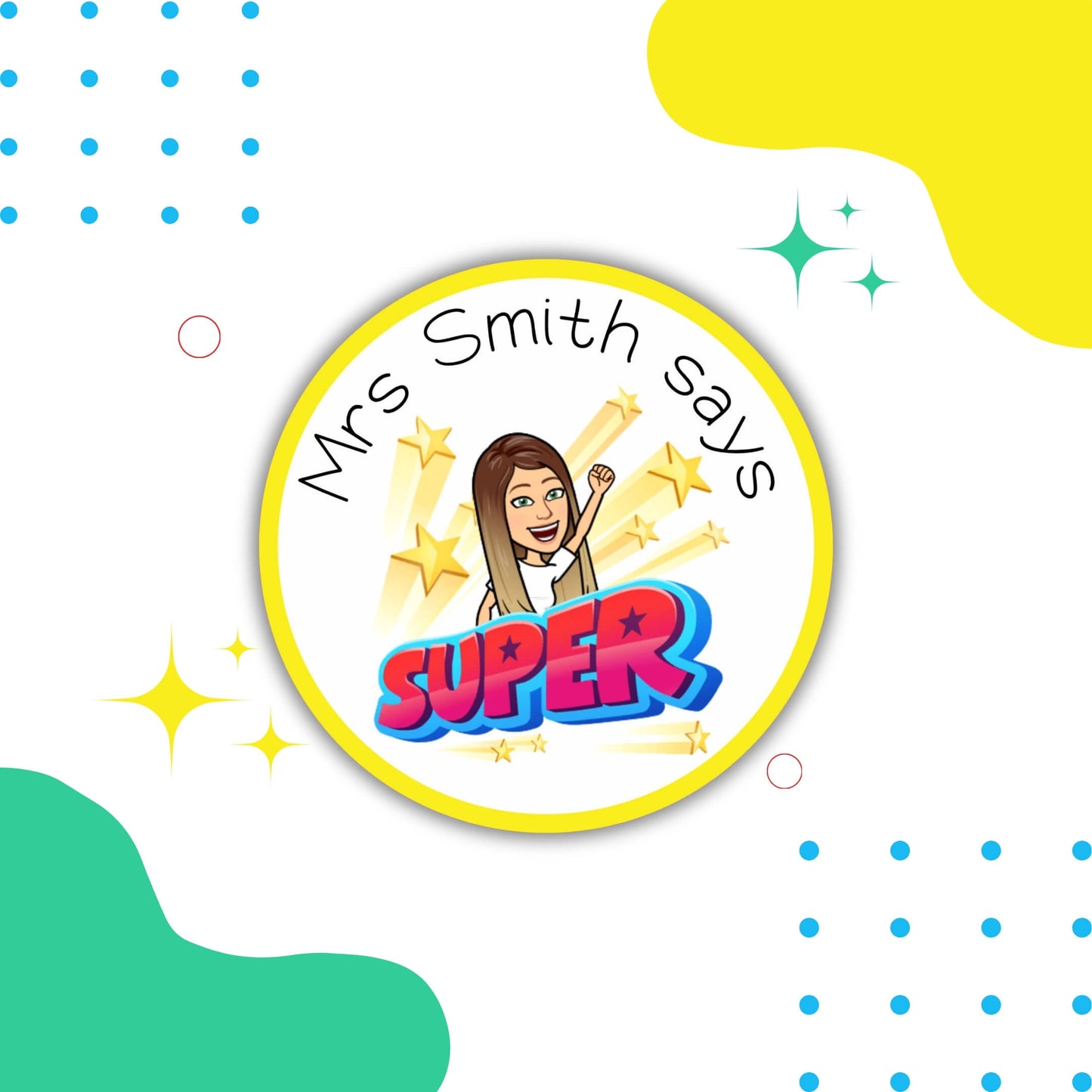 Personalised Bitmoji Teacher Stickers