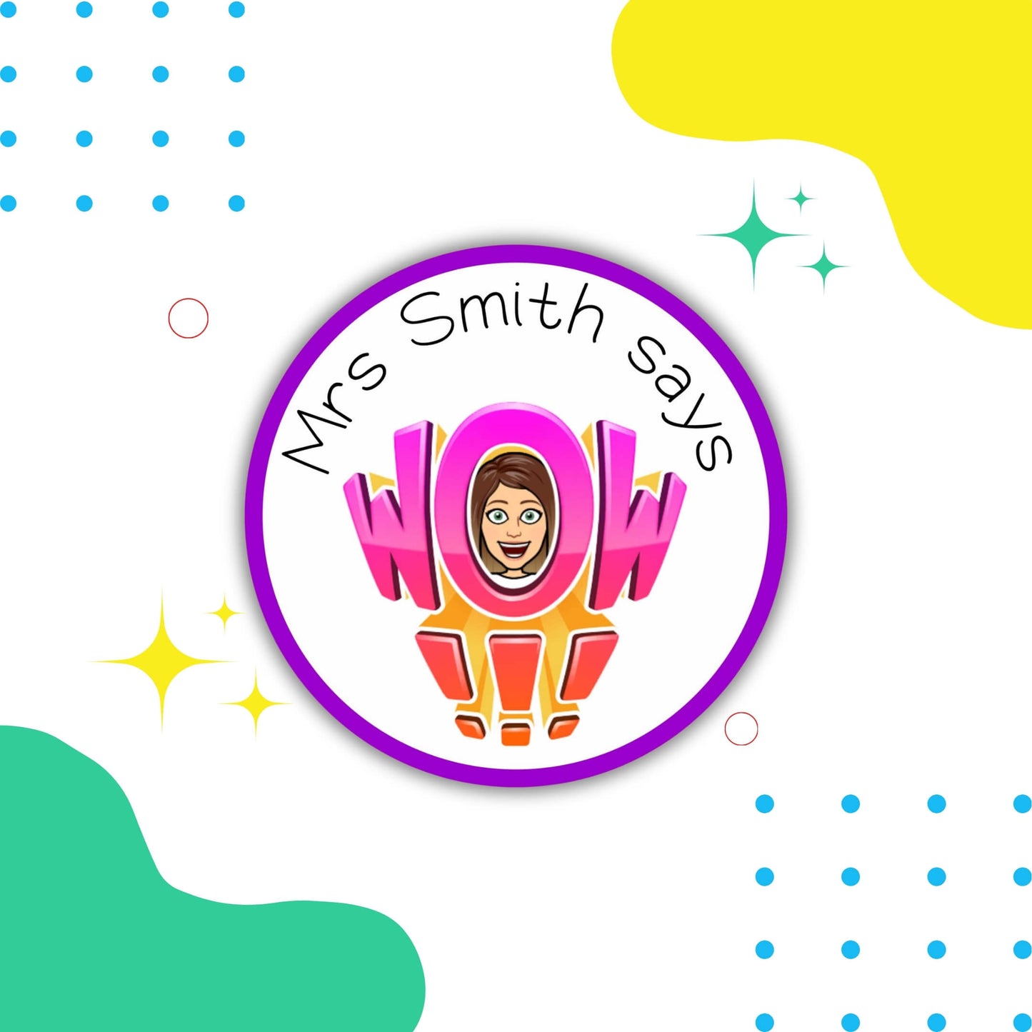 Personalised Bitmoji Teacher Stickers