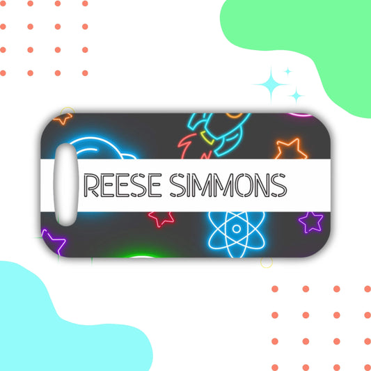 Neon Space Bag Tag