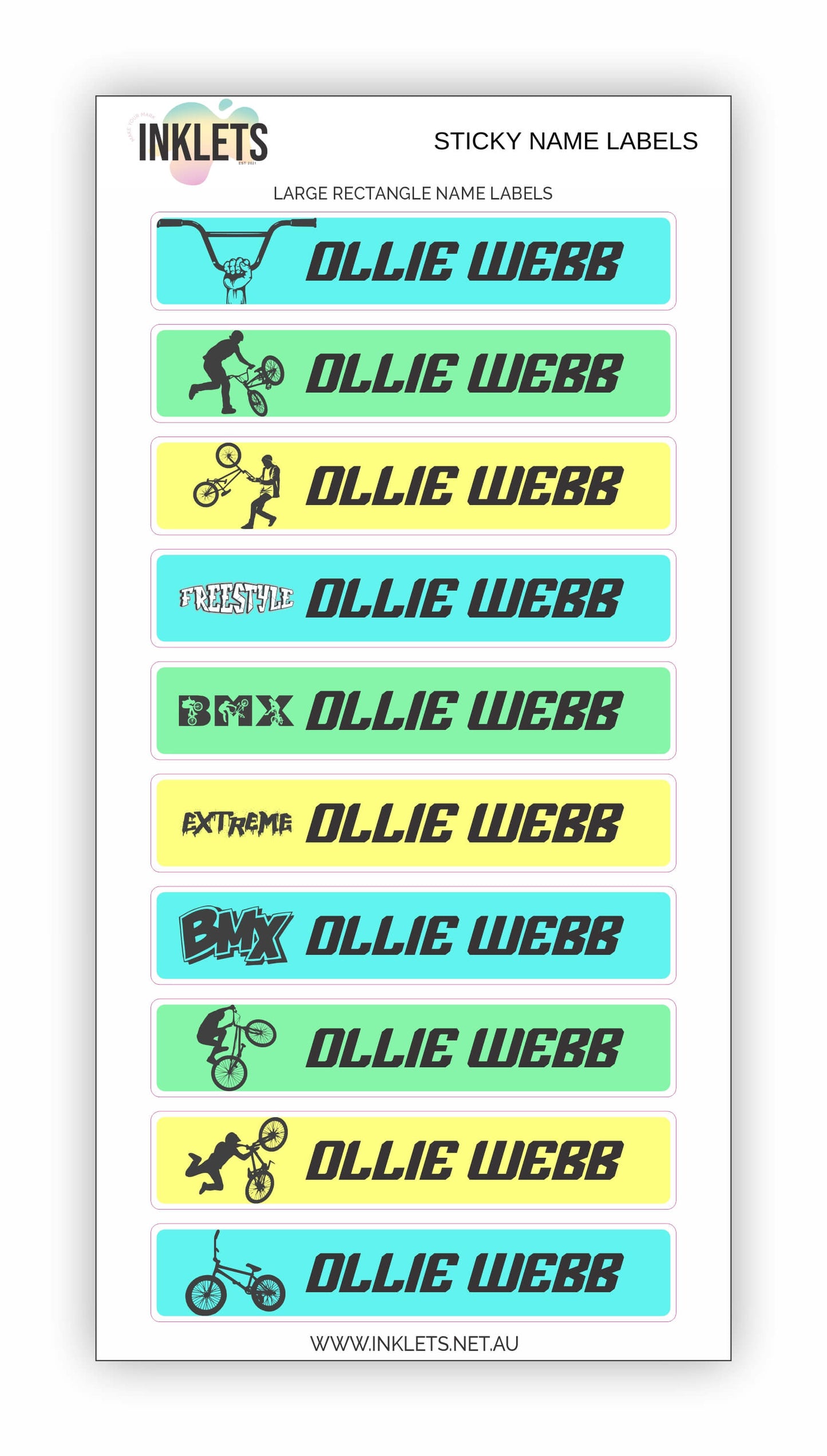 BMX Name Label Bundle