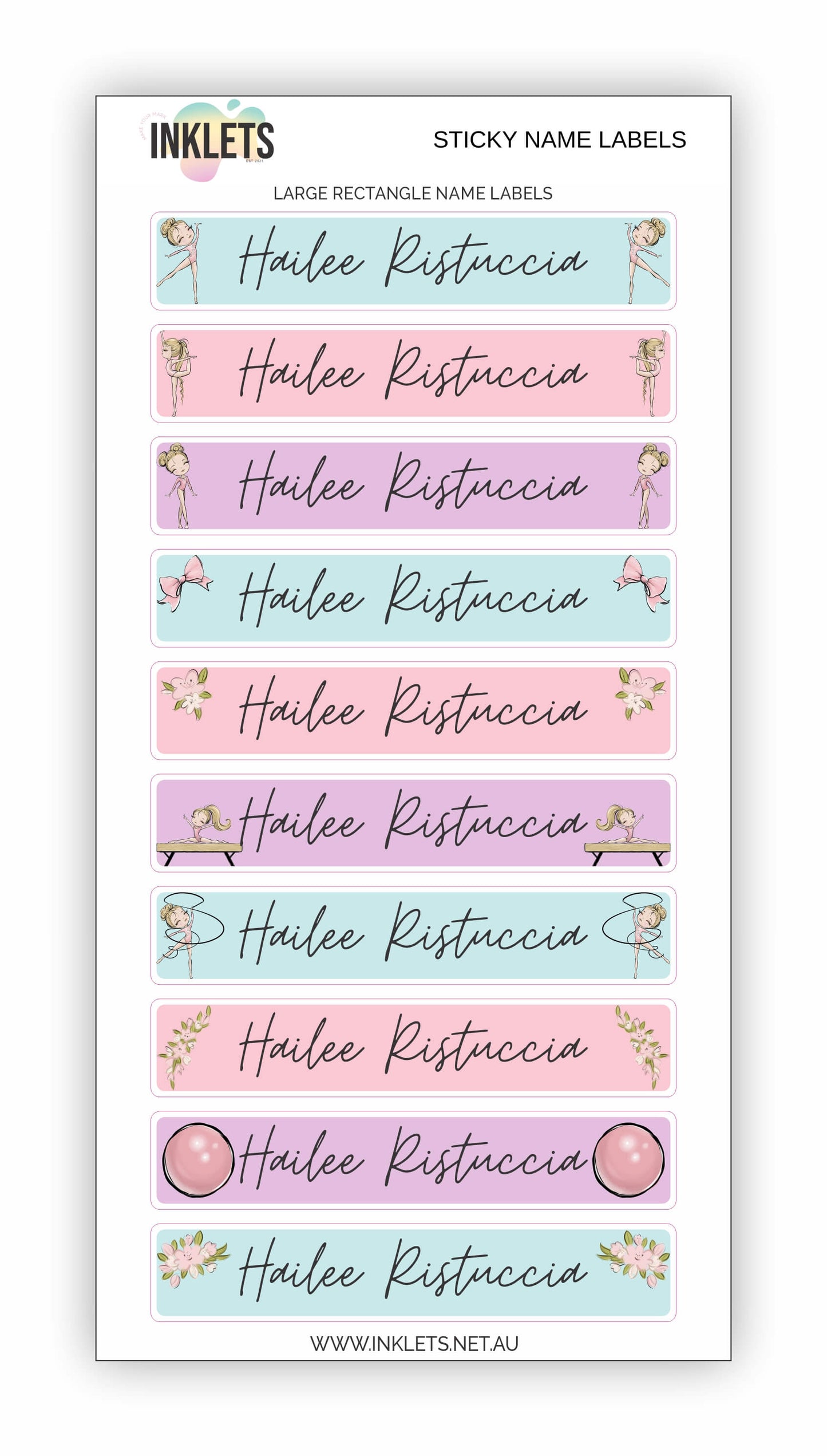 Gymnastics Name Label Bundle