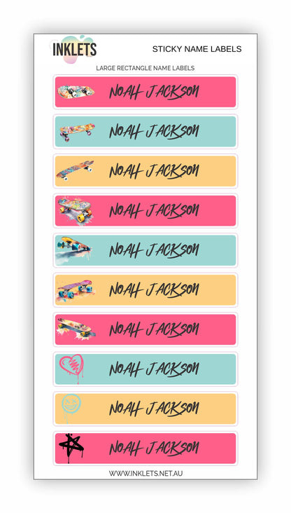 Skateboard Name Label Bundle