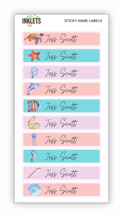 Ocean Life Name Label Bundle