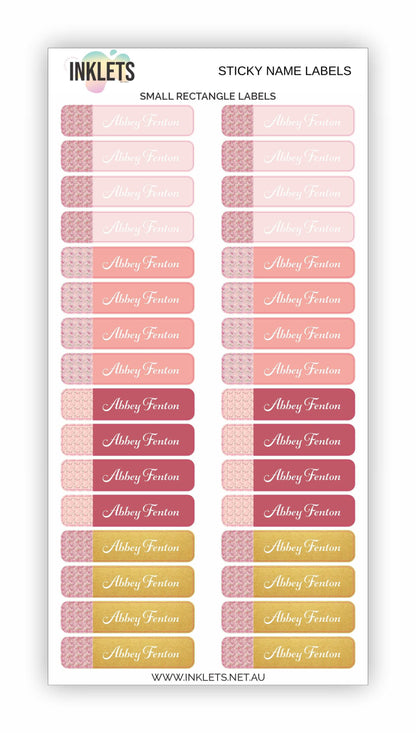 Blush Floral Name Label Bundle