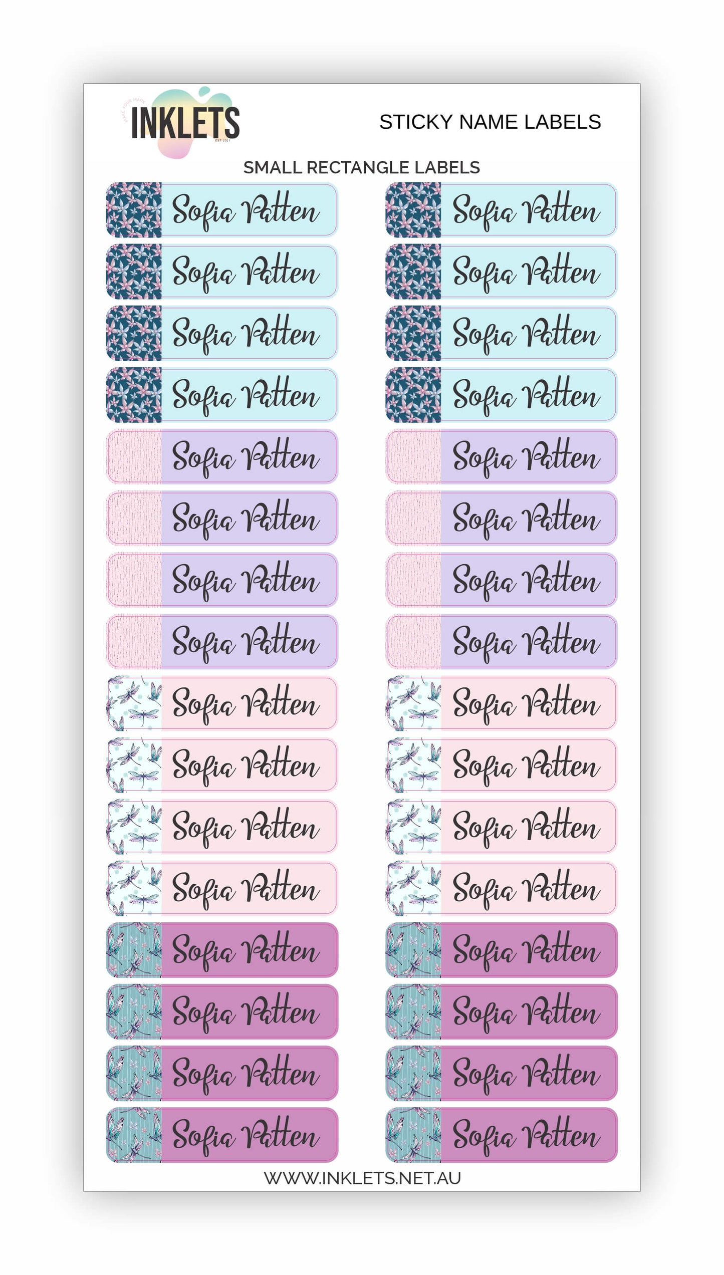 Dragonflies Name Label Bundle