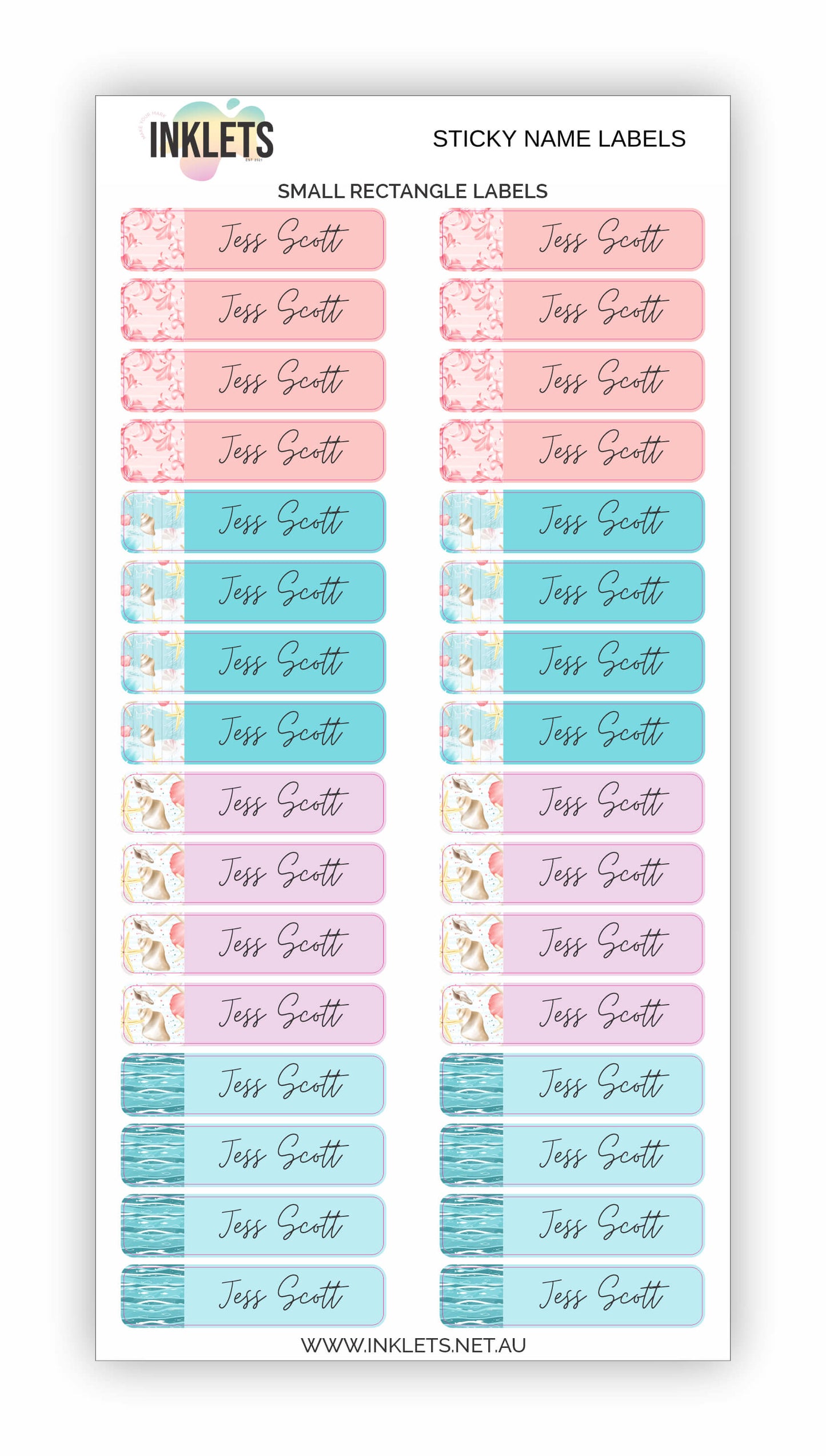 Ocean Life Name Label Bundle