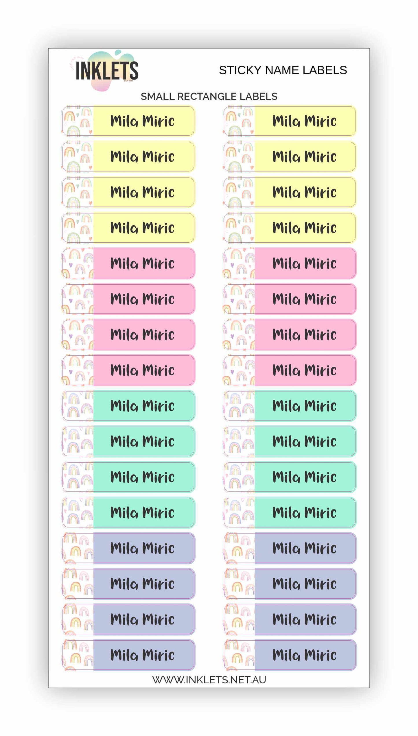 Rainbow Name Label Bundle