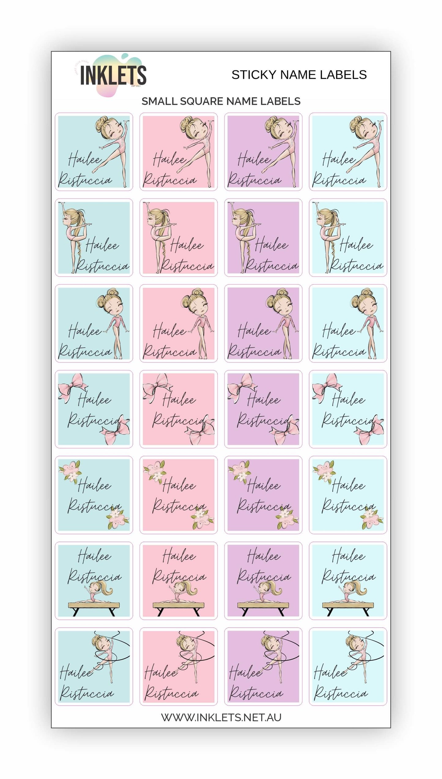 Gymnastics Name Label Bundle