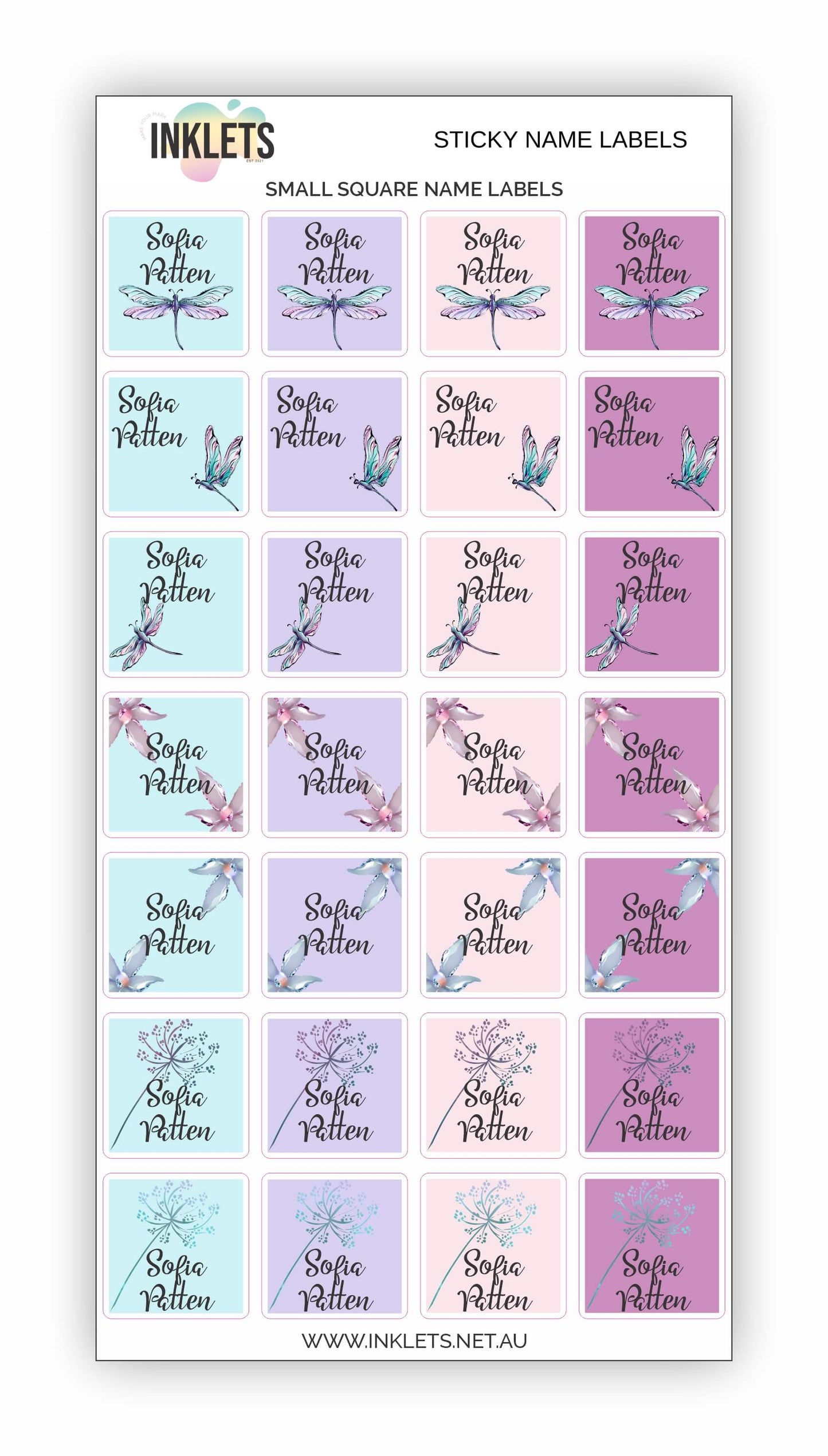 Dragonflies Name Label Bundle