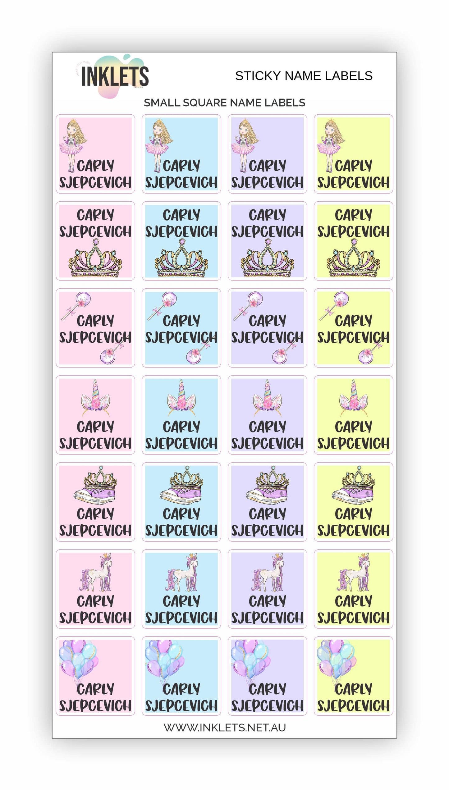 Unicorn Candy Name Label Bundle