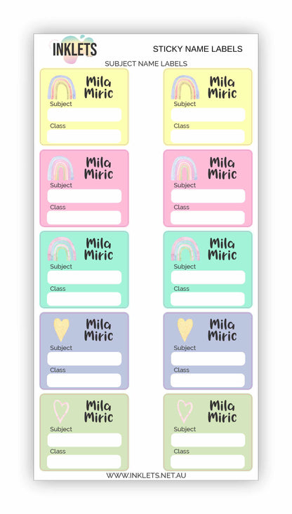 Rainbow Name Label Bundle