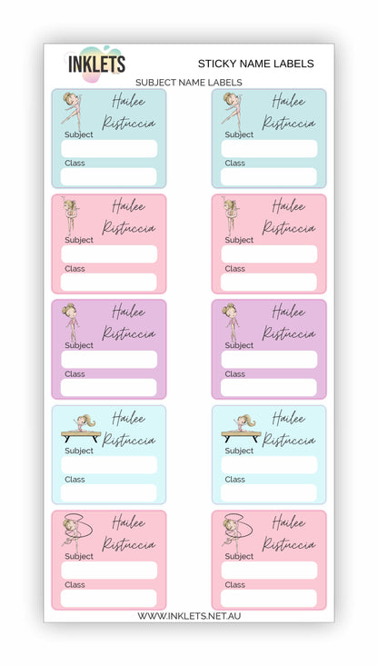 Gymnastics Name Label Bundle